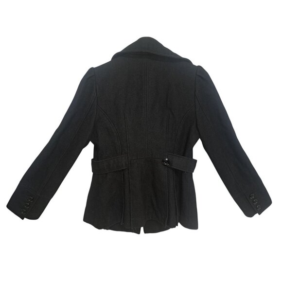 Attention Womens Black Wool Blend Peacoat Jacket Small - Picture 2 of 10